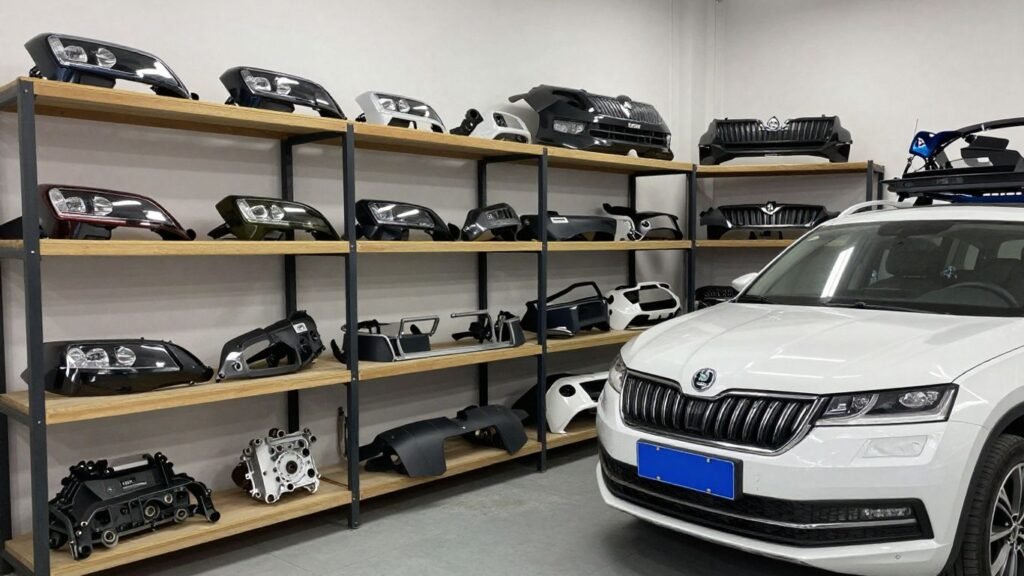Skoda Kodiaq used car parts in Perth workshop.